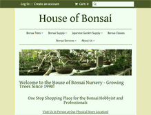 Tablet Screenshot of houseofbonsai.com